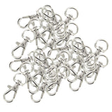 Maxbell 30pcs Silver Tone Metal Trigger Snap Hook Clip Keychain Key Ring Clasp 30mm