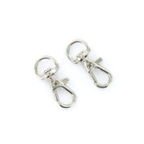 Maxbell 30pcs Silver Tone Metal Trigger Snap Hook Clip Keychain Key Ring Clasp 30mm