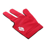 Maxbell 3 Pairs Elastic Nylon Three Finger Billiards Snooker/Pool Cue Glove Red