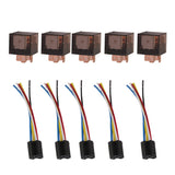 Maxbell 5 Pairs Car Vehicle 12V 60A SPDT 5 Pin Relays & Prewired Sockets