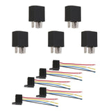 Maxbell 5 Pairs Car Vehicle 12V 20A/30A SPDT 5 Pin Relays & Prewired Sockets