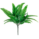 Maxbell Pack of 5PCS Artificial Boston Fern Plant Bush Leave Foliage Home Party Office Table Centerpiece Decor Green