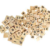 Maxbell 200 Pieces Wooden Puzzle Tiles Letters Numbers Wood Blocks Kids Crafts