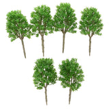 Maxbell 6 Pieces DIY Painted Model Trees Layout Train Landscape Railways Scenery Accessory 1:30 Scale