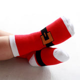 Maxbell 2prs Kids Toddler Christmas Slipper Socks Xmas Stocking Cotton Hosiery