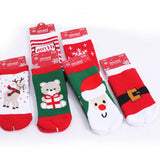 Maxbell 2prs Kids Toddler Christmas Slipper Socks Xmas Stocking Cotton Hosiery