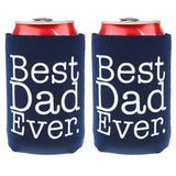 Maxbell 2 Pair of Best Dad Ever Beer Soda Can Cooler Sleeve Wrap Holder Father Gifts