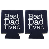 Maxbell 2 Pair of Best Dad Ever Beer Soda Can Cooler Sleeve Wrap Holder Father Gifts