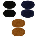 Maxbell 3 Colors Pairs Sew-On Suede Oval Elbow Knee Patches for Sweater Pants Repair Craft