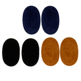 Maxbell 3 Colors Pairs Sew-On Suede Oval Elbow Knee Patches for Sweater Pants Repair Craft