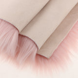 Maxbell 2x Artificial Wool Rug Fluffy Floor Carpet Mat Chair Seat Cushion Light Pink