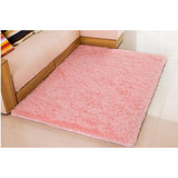 Maxbell 2x Artificial Wool Rug Fluffy Floor Carpet Mat Chair Seat Cushion Light Pink