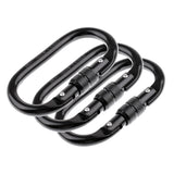 Maxbell 3 Pieces 25KN Screw Locking Carabiner Rock Climbing Dog Clip Hammock Hook