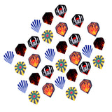 Maxbell 60 Pieces/Pack Assorted Color Durable Professional Standard Dart Flights