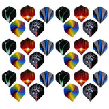 Maxbell 60 Pieces/Pack Assorted Color Durable Professional Standard Dart Flights