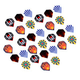 Maxbell 60 Pieces/Pack Assorted Color Durable Professional Standard Dart Flights