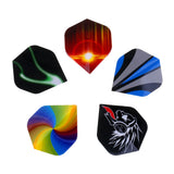 Maxbell 60 Pieces/Pack Assorted Color Durable Professional Standard Dart Flights