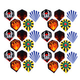 Maxbell 60 Pieces/Pack Assorted Color Durable Professional Standard Dart Flights
