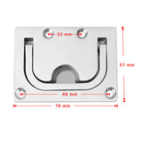 Maxbell 2 Pieces 316 Stainless Steel Boat Hatch Cabinet Locker Lift/Pull Ring Handle