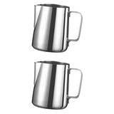 Maxbell 2pcs Kitchen Home Craft Coffee Latte Milk Frothing Jug Stainless Steel