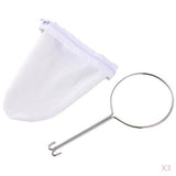 Maxbell 3pcs 5" Traditional Tea Coffee Strainer Handle Filter Sock Cloth White