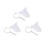 Maxbell 3pcs 5" Traditional Tea Coffee Strainer Handle Filter Sock Cloth White