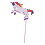 Maxbell Unicorn Horn Headband+24x Rainbow Unicorn Cake Picks for Kids Birthday Party