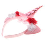 Maxbell Unicorn Horn Headband+24x Rainbow Unicorn Cake Picks for Kids Birthday Party