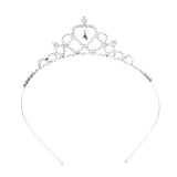 Maxbell Women Girls Bridal Bridesmaid Wedding Engagement Party Clear Crystal Charms Heart-Shape Crown Headband Tiara Headwear Jewelry