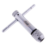 Maxbell 2Pieces Carbon Steel T-Handle Reversible Tap Wrench Tapping Threading Tool M3-M8 M5-M12