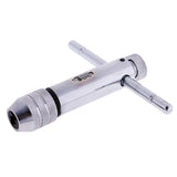 Maxbell 2Pieces Carbon Steel T-Handle Reversible Tap Wrench Tapping Threading Tool M3-M8 M5-M12