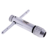 Maxbell 2Pieces Carbon Steel T-Handle Reversible Tap Wrench Tapping Threading Tool M3-M8 M5-M12