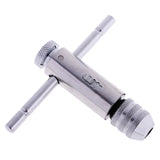 Maxbell 2Pieces Carbon Steel T-Handle Reversible Tap Wrench Tapping Threading Tool M3-M8 M5-M12