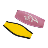 Maxbell 2 Pieces Pink & Yellow Ladies Girls Comfort Neoprene Snorkeling Diving Mask Strap Cover Dive Glasses Belt