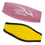 Maxbell 2 Pieces Pink & Yellow Ladies Girls Comfort Neoprene Snorkeling Diving Mask Strap Cover Dive Glasses Belt