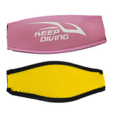 Maxbell 2 Pieces Pink & Yellow Ladies Girls Comfort Neoprene Snorkeling Diving Mask Strap Cover Dive Glasses Belt