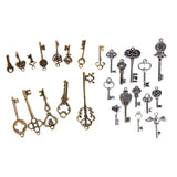 Maxbell 26Pcs Mixed Key Shape Charm DIY Necklace Jewelry Making Pendants DIY Craft