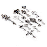 Maxbell 26Pcs Mixed Key Shape Charm DIY Necklace Jewelry Making Pendants DIY Craft