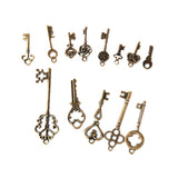 Maxbell 26Pcs Mixed Key Shape Charm DIY Necklace Jewelry Making Pendants DIY Craft