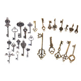 Maxbell 26Pcs Mixed Key Shape Charm DIY Necklace Jewelry Making Pendants DIY Craft