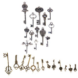 Maxbell 26Pcs Mixed Key Shape Charm DIY Necklace Jewelry Making Pendants DIY Craft