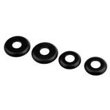 Maxbell 16 Pcs Replacement Longboard / Skateboard Bushings Washers- Skateboard Parts - Black