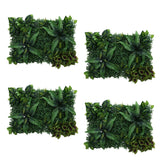 Maxbell 4 pieces Artificial Plants Lawn Wall Wedding Home Gardening Foliage Decor A