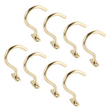 Maxbell Set of 8 Brass Snooker Table Side Rail Rest Hook Billiard Bridge Stick Hanger