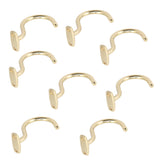 Maxbell Set of 8 Brass Snooker Table Side Rail Rest Hook Billiard Bridge Stick Hanger