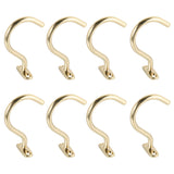 Maxbell Set of 8 Brass Snooker Table Side Rail Rest Hook Billiard Bridge Stick Hanger