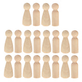 Maxbell 120/set Female Male Wood Peg Dolls Figures Wedding Bride Groom Cake Toppers