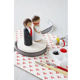 Maxbell 120/set Female Male Wood Peg Dolls Figures Wedding Bride Groom Cake Toppers