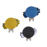 Maxbell 3 Pieces Golf Glove Stainless Steel Golf Ball Marker with Magnetic Hat Clip