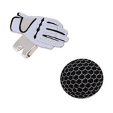 Maxbell 3 Pieces Golf Glove Stainless Steel Golf Ball Marker with Magnetic Hat Clip